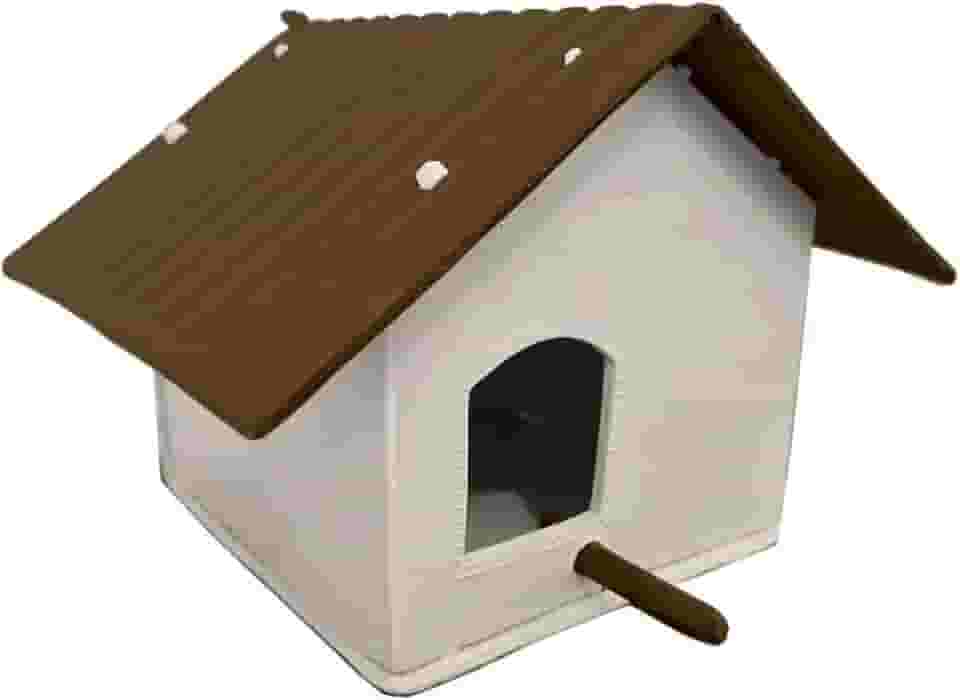 Casa De Passarinho Ecológica Resistente em Plástico Reciclado Ninho de Árvore Tamanho 11x15x13 (Marrom)