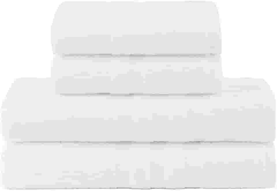 Jogo De Banho Buddemeyer Vanilla Extra Soft 100% Algodão Toalha Alta Absorção Macia Grande 4 Peças - Banho e Rosto - Presente (Branco 1011)