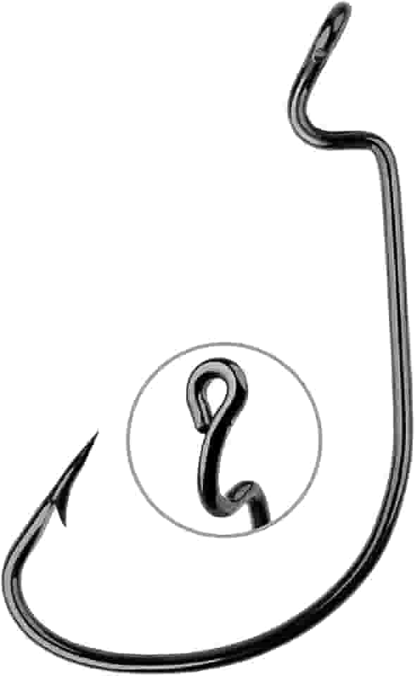 Kit 25 Anzol Offset Antienrosco EWG Para Iscas Soft Pesca Varios Tamanhos Robalos Traíras Tucunarés Black Bass