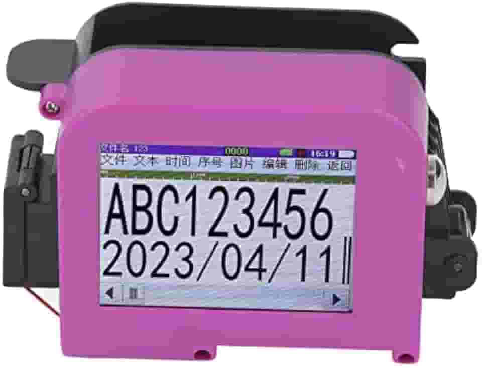 Impressora portátil a jato de tinta para 100 idiomas, impressora a jato de tinta de 1200 mAh com tela de toque de LED, impressora colorida de data, impressora de código de barras