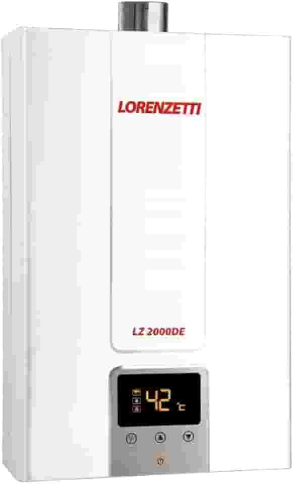 Aquecedor de Água a Gás LZ 2000 DE-B GN Digital 20L/Min, Branco, Lorenzetti