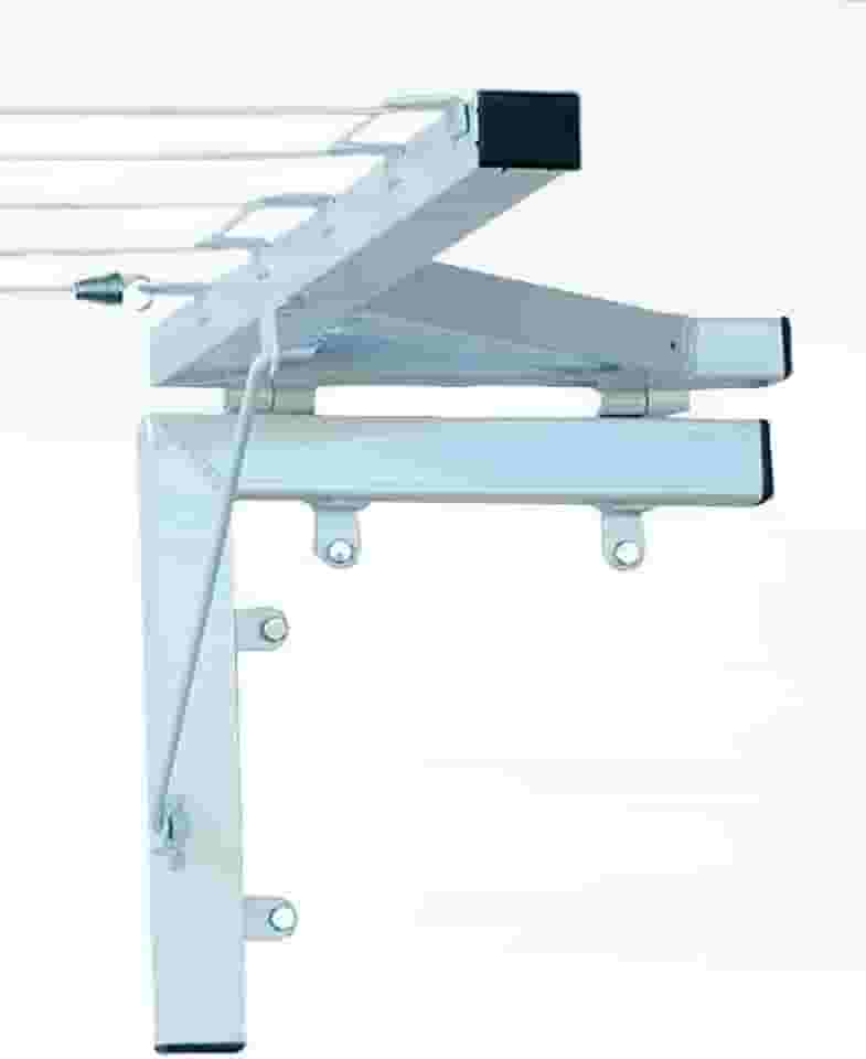 TECNOVARAL Varal Muro/Parede Retrátil Mão Francesa 5 CORDAS BRANCO