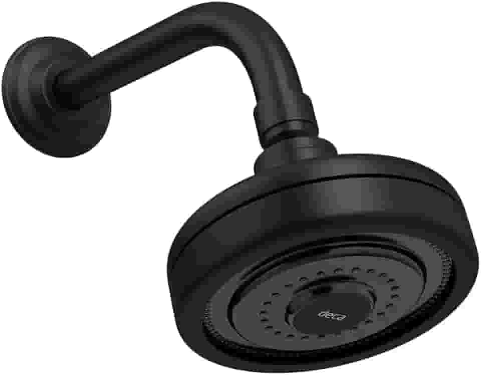 Deca Ducha Redonda de Parede Black Matte Acqua Plus