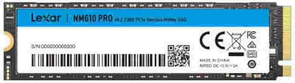Lexar Disco SSD NM610 Pro 500Gb - NVMe PCIe 3.0 M.2 Tipo 2280 - Leitura até 3300 MB/s e Escrita até 1700Mb/