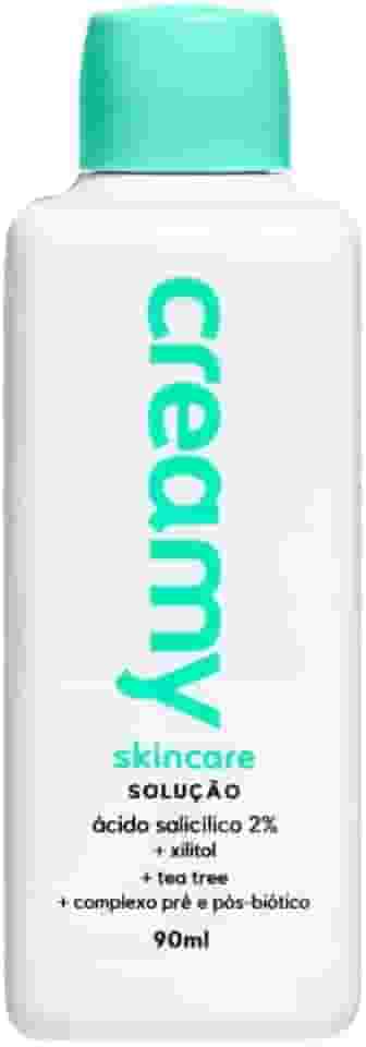 Creamy Skincare Ácido Salicílico 90ml | Tônico Facial Esfoliante Antiacne e Antioleosidade | Reduz Cravos e Espinhas | Reduz Poros Dilatados | Ameniza Linhas Finas | Peles Mistas, Oleosas e Acneicas | Uso Diurno e Noturno