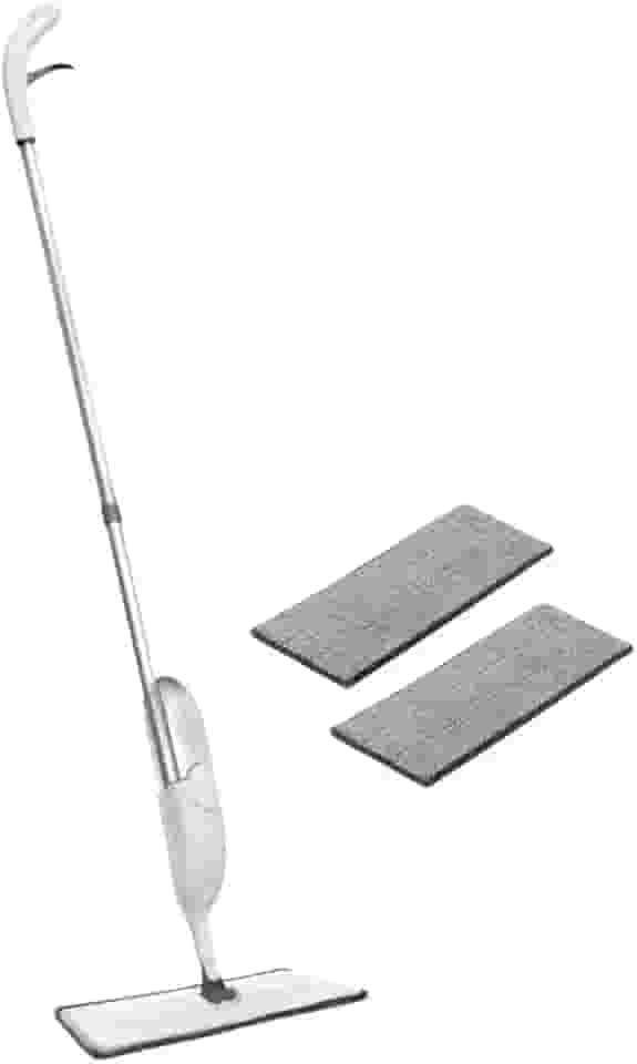 Mop Spray com Rotação 360°, Vassoura Magica, Com dispenser desinfetante, Rodo com tecido, Reservatório, Acompanha 2x Pano de Microfibra, Remove Pelo