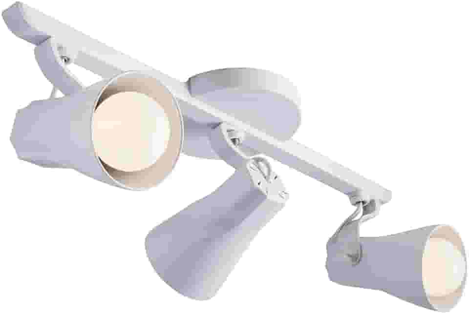 Luminária de Teto Spot Sobrepor Trilho Direcionável Octa 3 Lâmpadas Quarto sala Cozinha Praia Litoral E27 Bivolt (Branco)