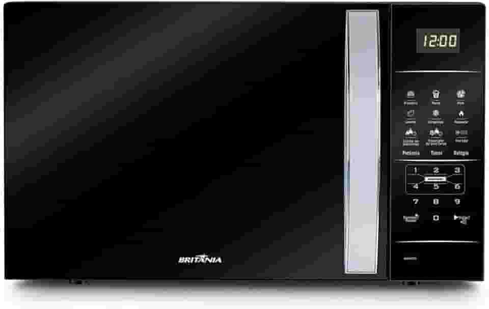 Micro-ondas Britânia 34 Litros Porta Espelhada Preto 1400w Bmo34pb 220v