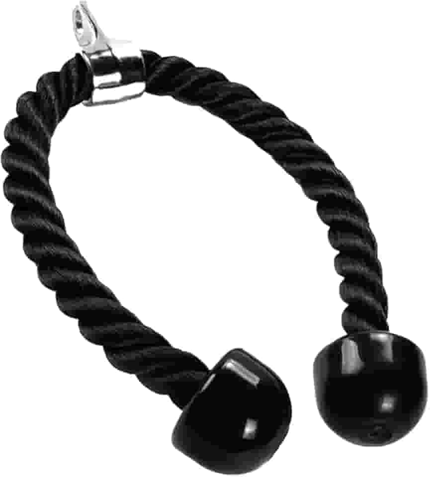 Corda Tríceps 70cm para Academia – Acessório para Estação de Musculação, Cabo de Nylon Reforçado com Ponteiras de Borracha