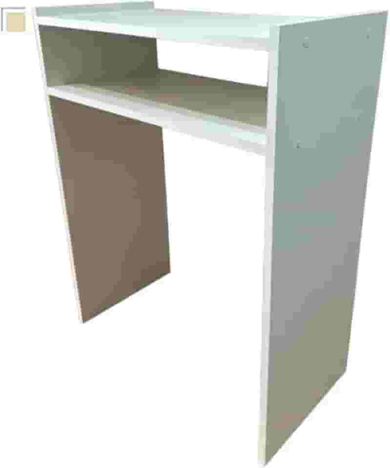 Mesinha escrivaninha computador multiuso prateleira office (Branco)