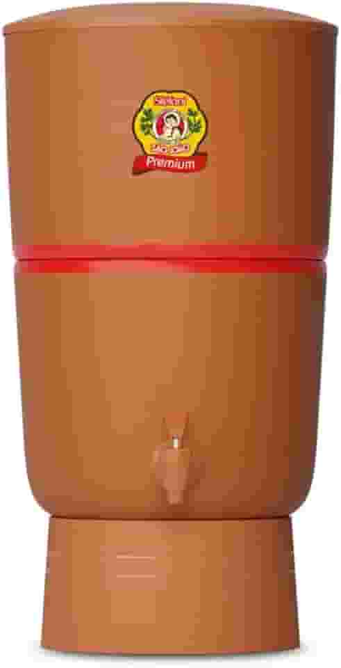 Filtro de Barro São João Premium Stéfani 6 Litros – 2 Velas Tripla Ação Esterilizantes + Torneira Clic Marrom + 2 Boias Smart | Água Natural e Purificada