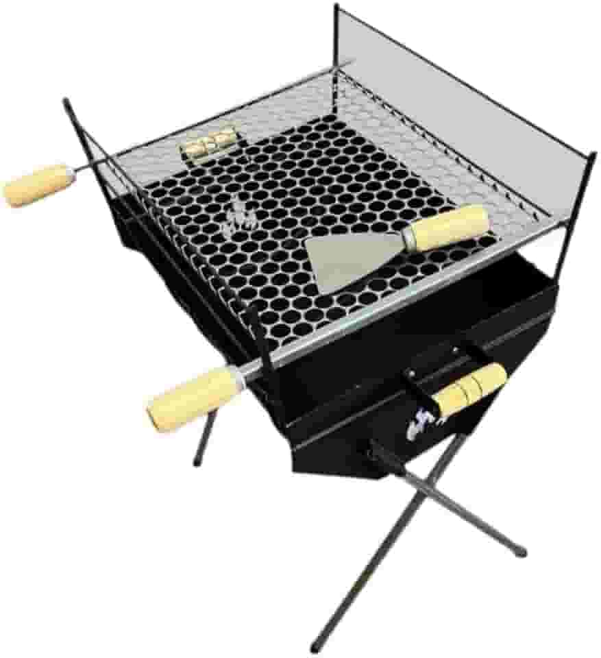 Churrasqueira Com Grelha Churrasco Espeteira 50x40 Camping Churrasco Espetinho