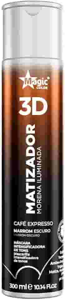 Gloss Matizador 3D Morena Iluminada Café Expresso Magic Color – Efeito Castanho Médio Marrom 300ml