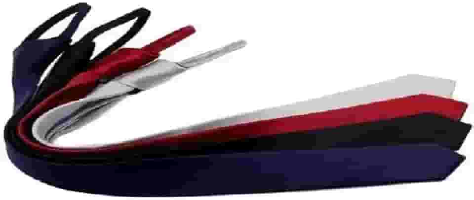 Lote Com 4 Gravatas Slim Com Ziper e Nó Pronto (Preta/Cinza- Bordô/Marinho)