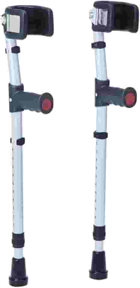 Muleta Canadense Articulada Alumínio Regulável até 130kg Ortopédico Conforto Idoso Fratura ANVISA Par (M)