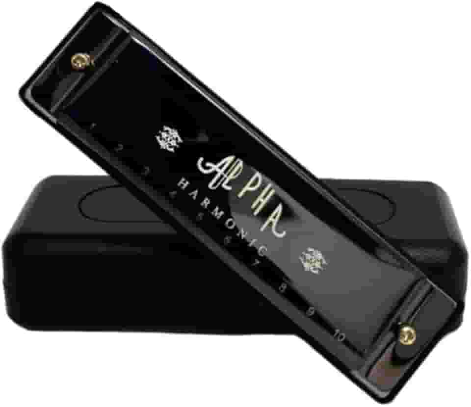 Gaita De Boca Profissional Harmônica Em Dó (c) Blues (Preto)