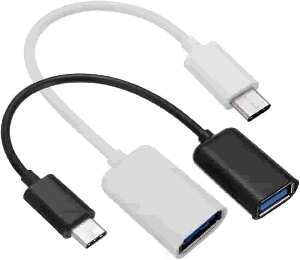 Adaptador Tipo-c Otg Usb 3.0 Branco ou Preto Conecte Com Mouse, Teclado, Hd, Pendrive Em Celular, Tablet E Notebook | Rápido, Compacto, Plug E Play Compatível Com Android, iPhone E Windows