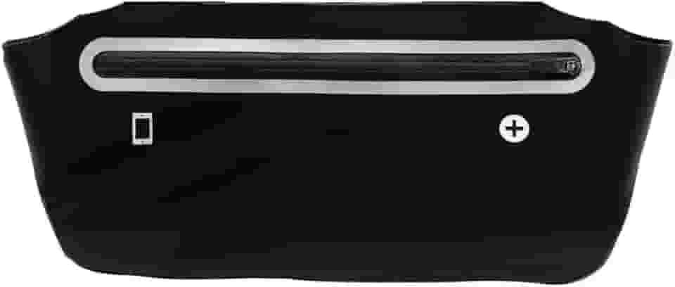 Pochete Esportiva de Corrida com Porta Celular, Antifurto, Impermeável, Preta