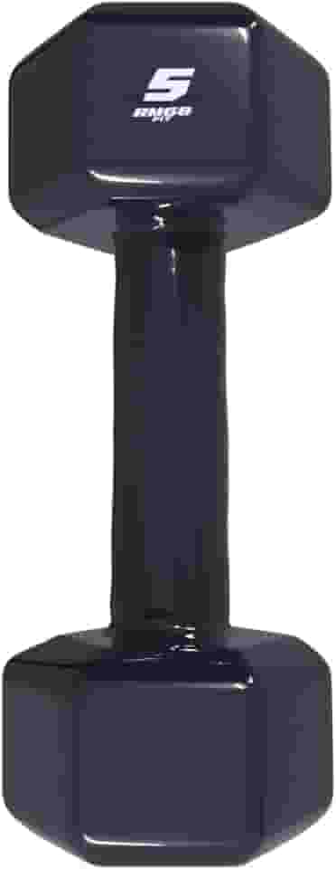 HALTER 5KG EMBORRACHADO SEXTAVADO PRETO