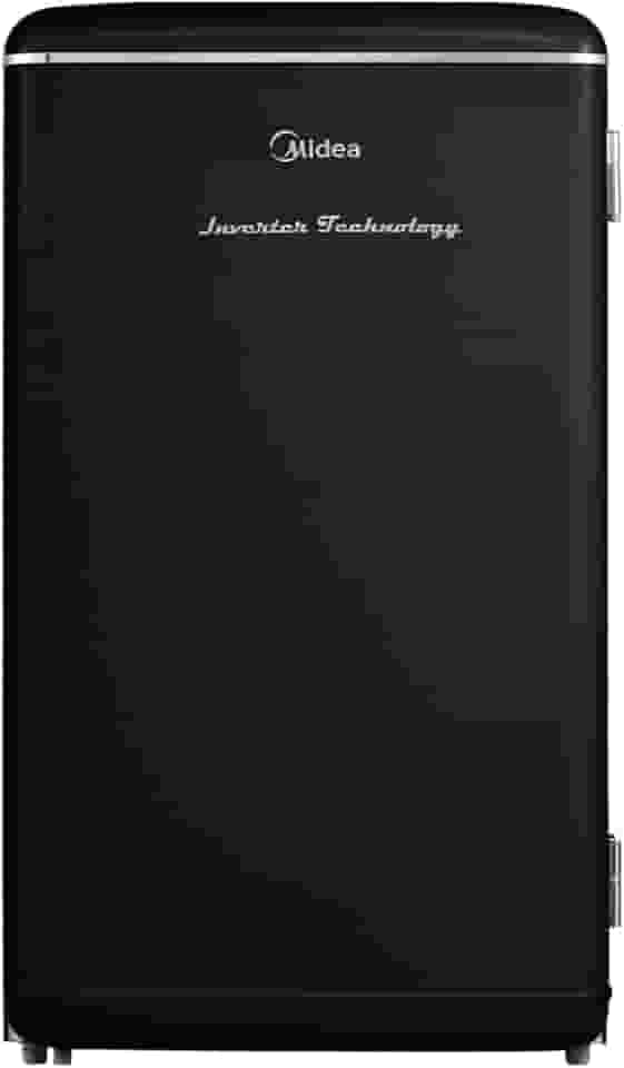 Frigobar Retrô 93 litros Preto Inverter Bivolt Midea