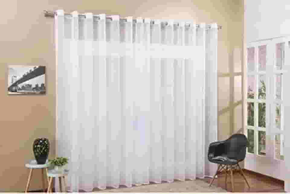 Cortina Roma Para Sala e Quarto 4,00 x 2,50 Admirare Cor:Branca