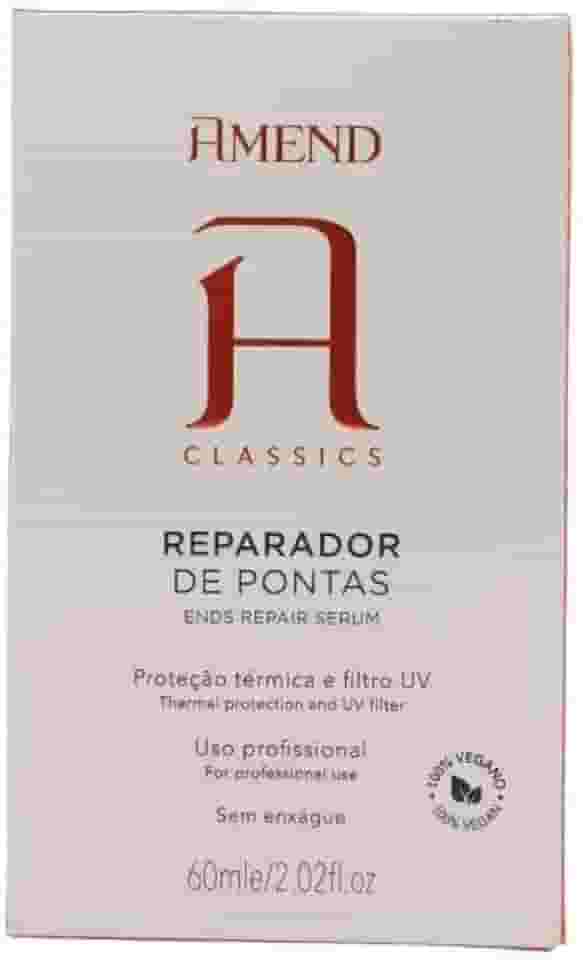 Reparador De Pontas Amend Classics, 60ml, Ação Disciplinante, Controla A Umidade E Reduz O Frizz, Realça O Brilho E Protege Contra Agressões Externas