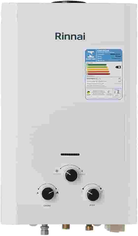 Rinnai M09-9 litros GN (Gás Natural) Branco - Aquecedor de Água a Gás Mecânico REU-M090 CFH