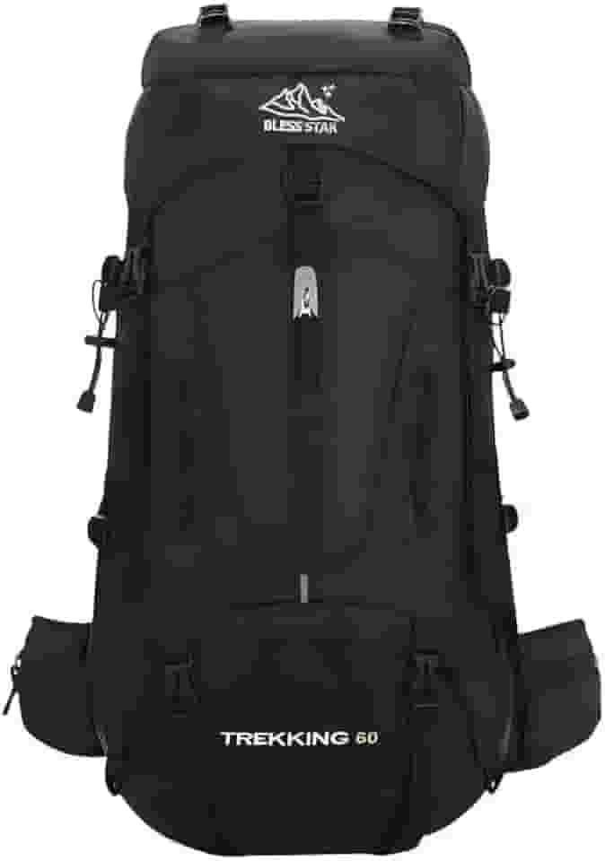 Mochila Cargueira de Trilha Trekking 60L Múltiplos Compartimentos Sistema de Ventilação Ideal para Camping Montanhismo Viagem Esportes Impermeavel