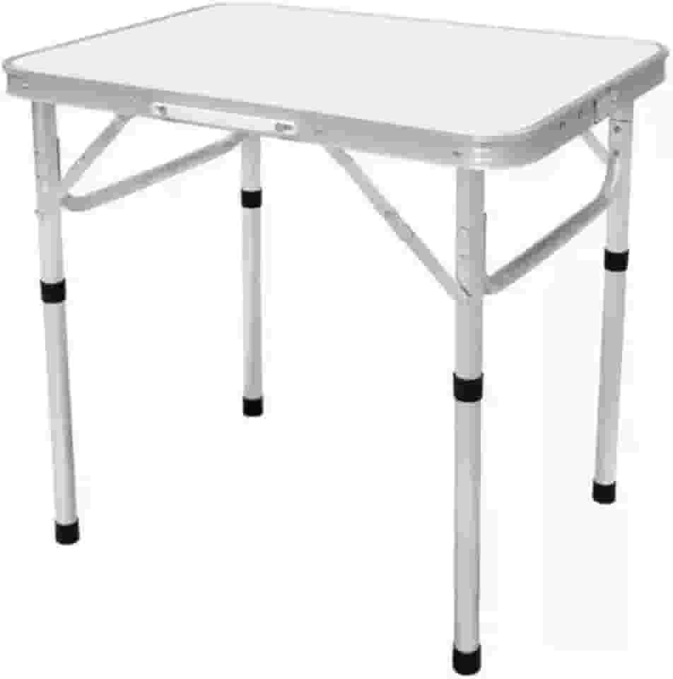 Mesa Dobrável Portátil para Camping e Praia, 60x45cm, Branca, Compacta Tipo Maleta