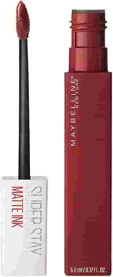 Maybelline SuperStay Matte Ink Batom Líquido Matte Longa Duração 16H com Aplicador Preciso, Não Transfere e Cor Intensa, Acabamento Matte Confortável, Cor 50 Voyager Vinho Profundo, 5ml