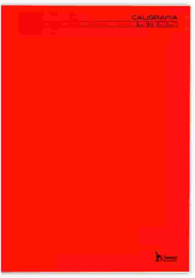 Caderno de Caligrafia, Tamoio, Capa Dura, Liso, Brochurão, Vermelho, 48 Folhas, 9317