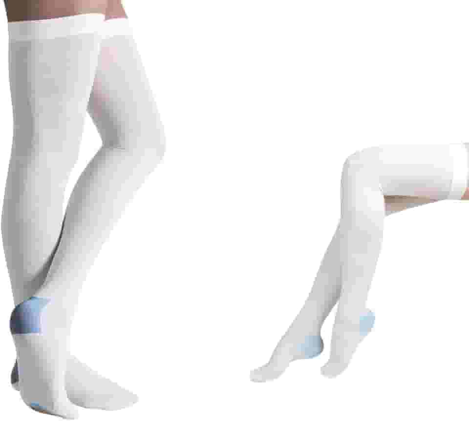 Meia De Compressão Anti Trombose 7/8 Pós Cirurgico Prevenção Ant Embolismo Estimula Circulação Sanguinea Cirurgia Ponteira Aberta 18mmhg Elastica Unissex Palaziun