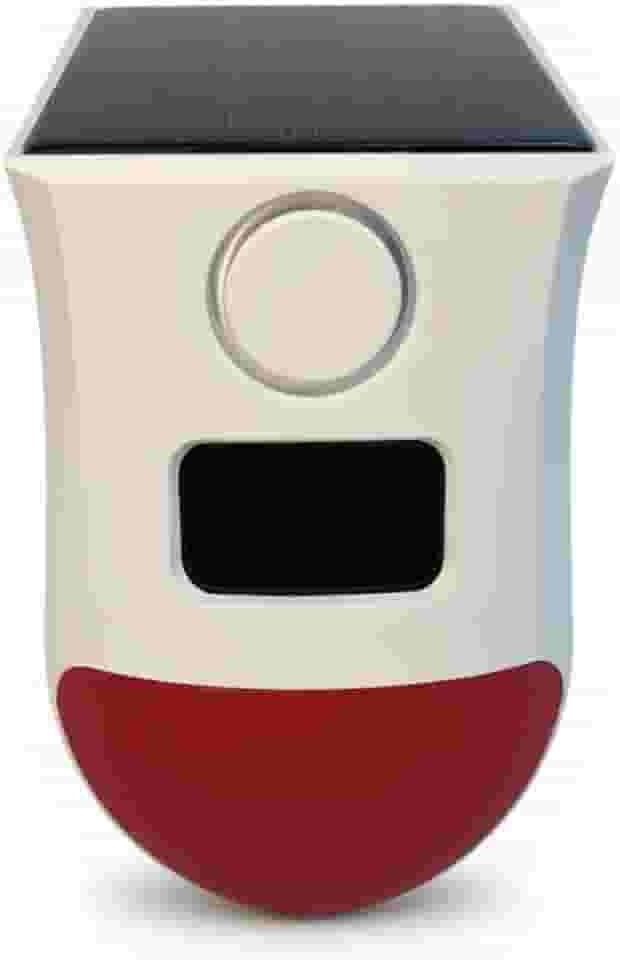 Sensor De Presença Com Alarme 120 Db Com Carregamento Solar Branco