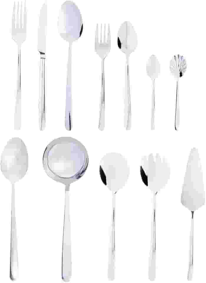 WOLFF Faqueiro de Aço Inox Viena 54 Peças Com Caixa Litografada - Jogos de Talheres - Mesa Posta - Utensílios de Cozinha, Enxoval, Casamento, Decoração