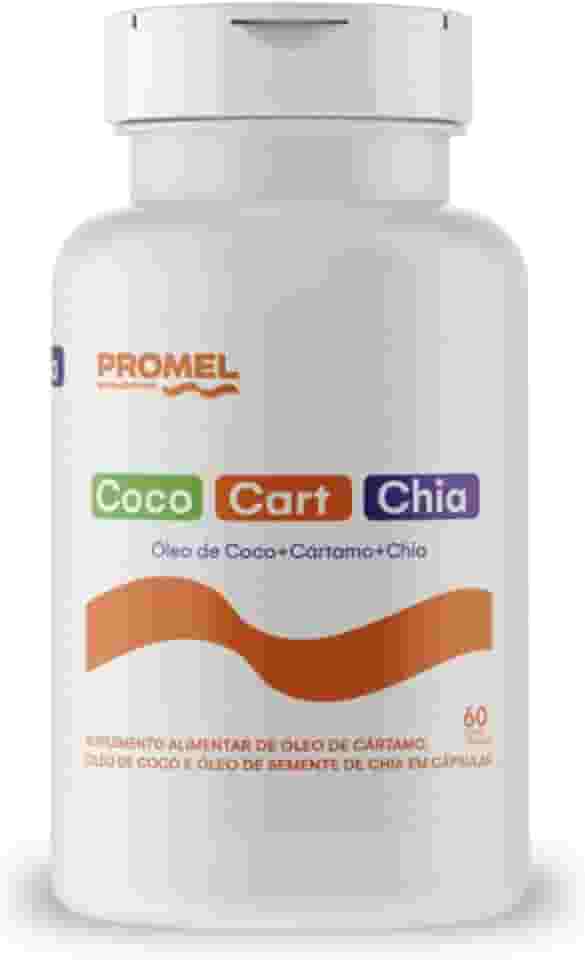Óleo de Coco + Óleo de Cartamo + Óleo de Chia (Ômega 3, 6 e 9) 60 Caps de 1000mg Promel