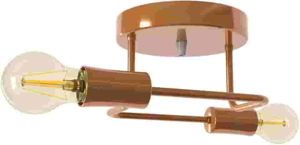 Lustre Luminria Sputnik Aranha 2 Braços Quarto Sala Cozinha (Cobre)