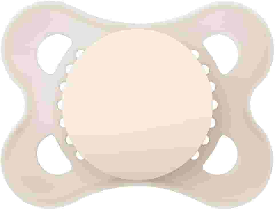 MAM Baby 1 Chupeta Original Com Bico Simétrico de Silicone SkinSoft para Crianças 0-6 Meses Embalagem Blister, Neutra