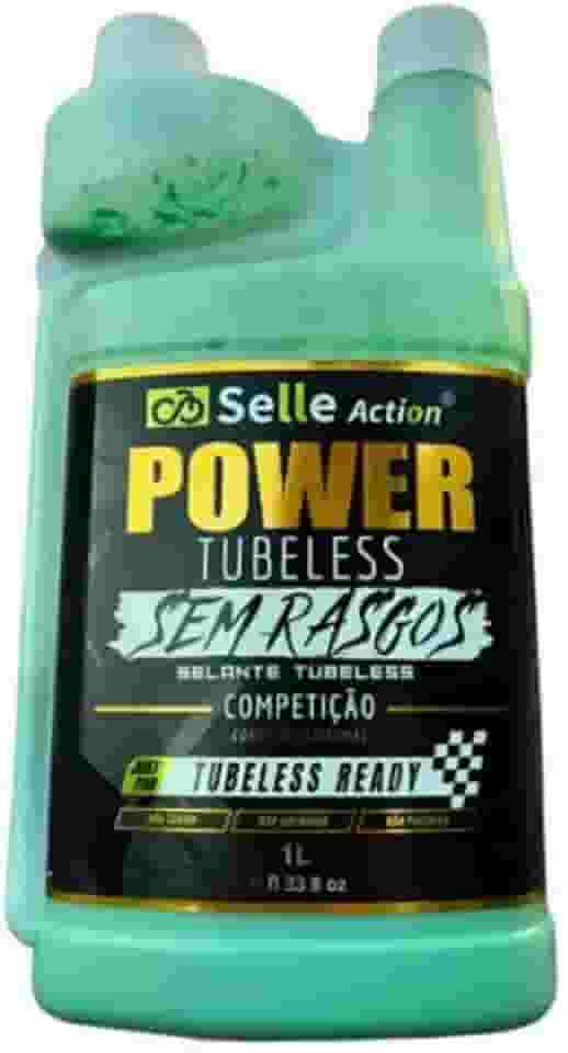 Selante Tubeless Power 1L - Vedação até 10mm - 100% Biodegradável e Não Tóxico - Proteção 3 a 8 Meses - Para MTB e Estrada