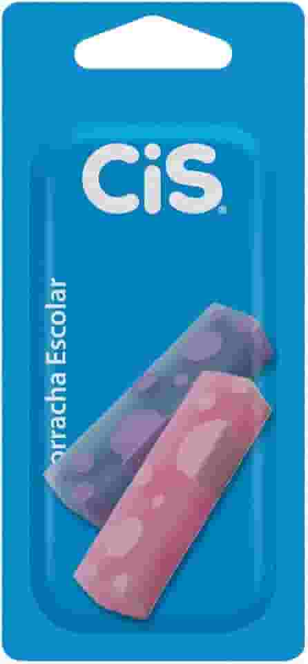 CIS Spot Color - Borracha Escolar, Multicor, Blister com 2 unidades
