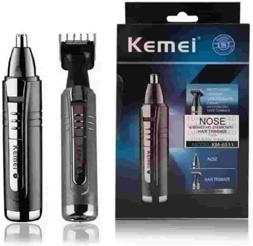 Maquina Barba Kemei Nariz Sobrancelha Cabelo Recarregável Km-6511.