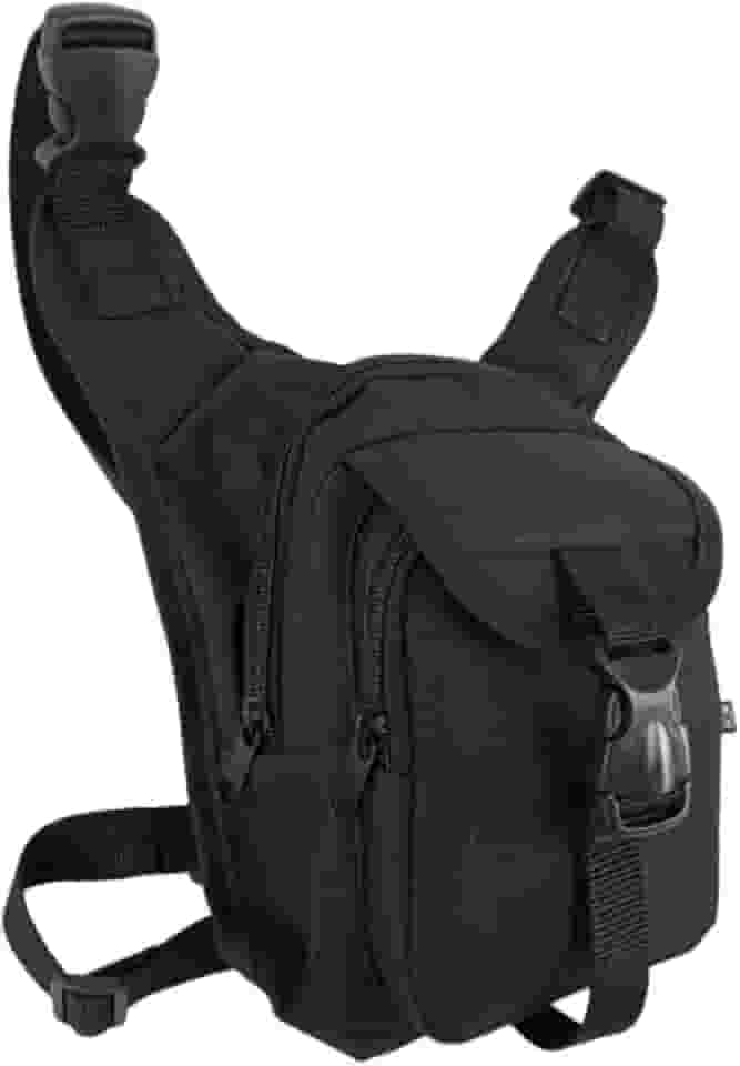 Pochete de Perna Militar Tático Bolsa Unissex Para Coxa Cintura Transversal Grande Motoboy Camping Pescaria ART MANIA (Preto)