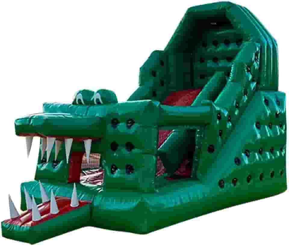 Tobogã Premium Jacaré Top c/Motor - Brinquedo Inflável Mami