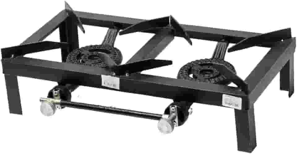 Gimp Fogão 2 BOCAS SEMI INDUSTRIAL ALTA PRESSÃO PORTÁTIL COM QUEIMADOR EM FERRO FUNDIDO