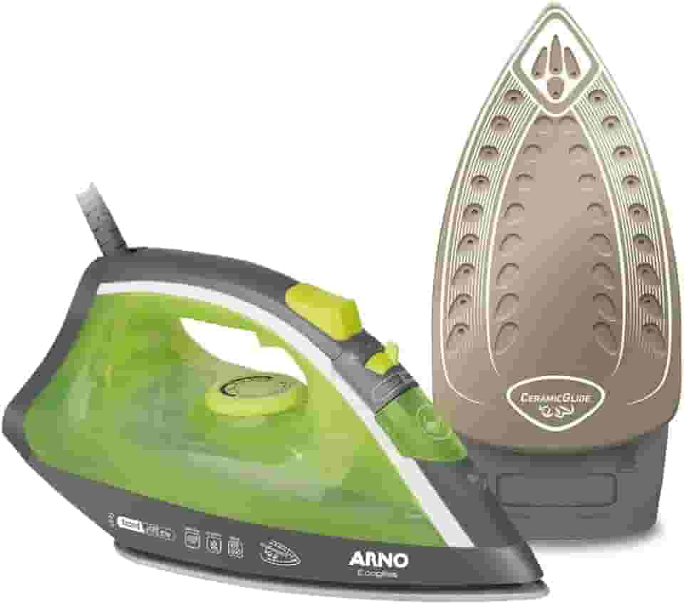 Ferro a Vapor Arno Ecogliss com Base Cerâmica e Modo Economia de Energia, 1200W, Verde, FEC1 110V