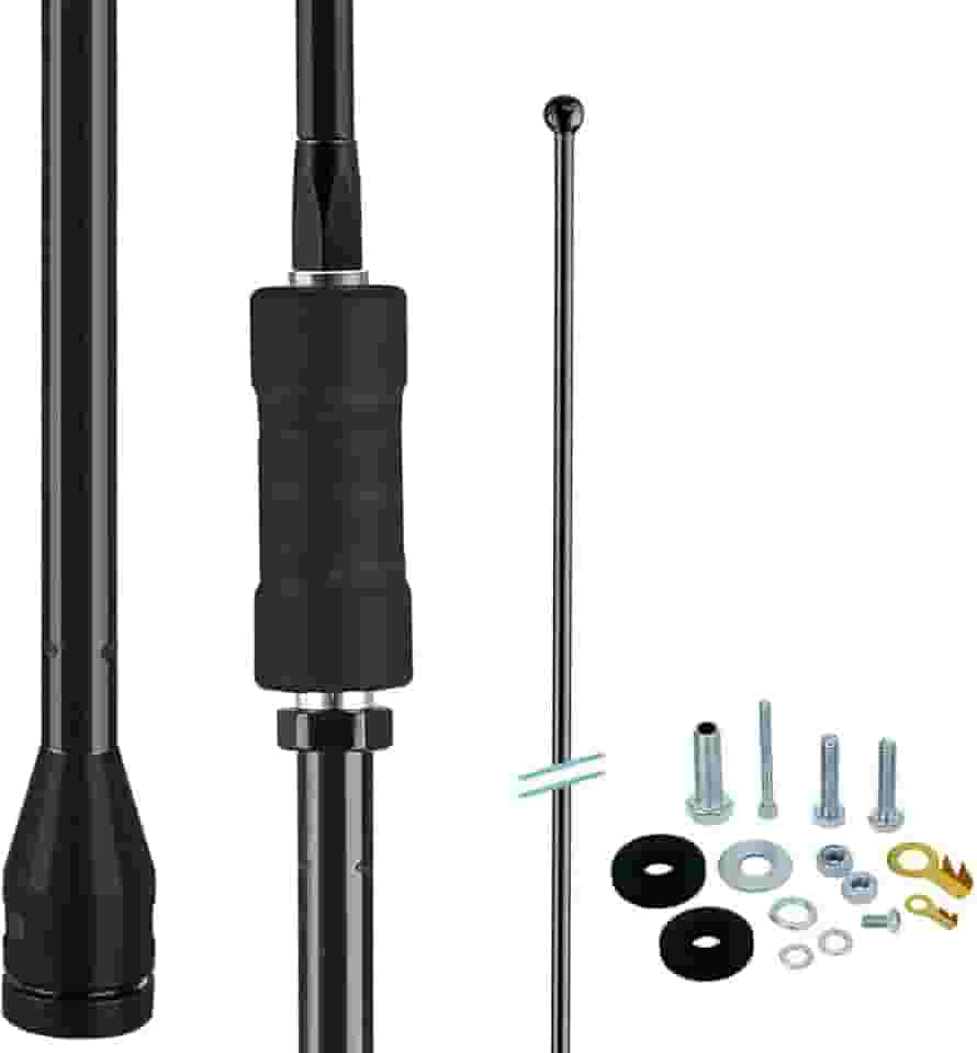 Aquário, Antena Argentina Compacta Com Bobina Central Px Preta