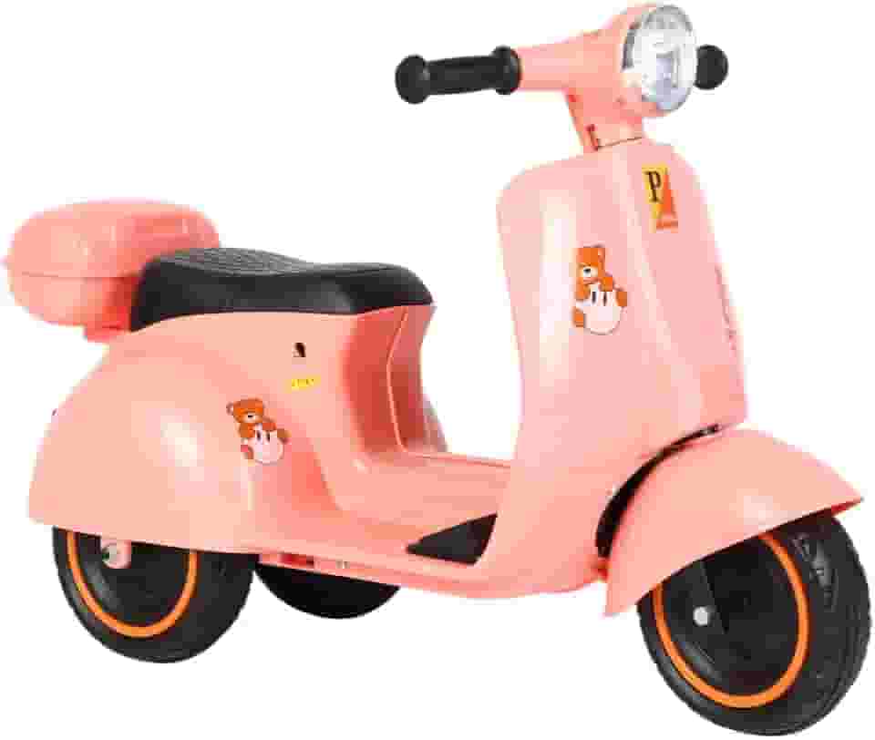 Bang Toys - Scooter Elétrica Infantil Cubi Joy 6V - com Luzes de LED, Sons, Entrada USB/MP3, Bluetooth - Suporta até 30kg - Cor Rosa