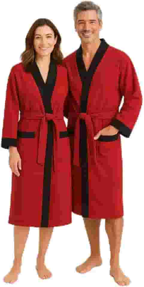 Roupão de Banho Atoalhado Unissex Adulto – Manga Longa, Cores, Macio e Confortável para Homem e Mulher