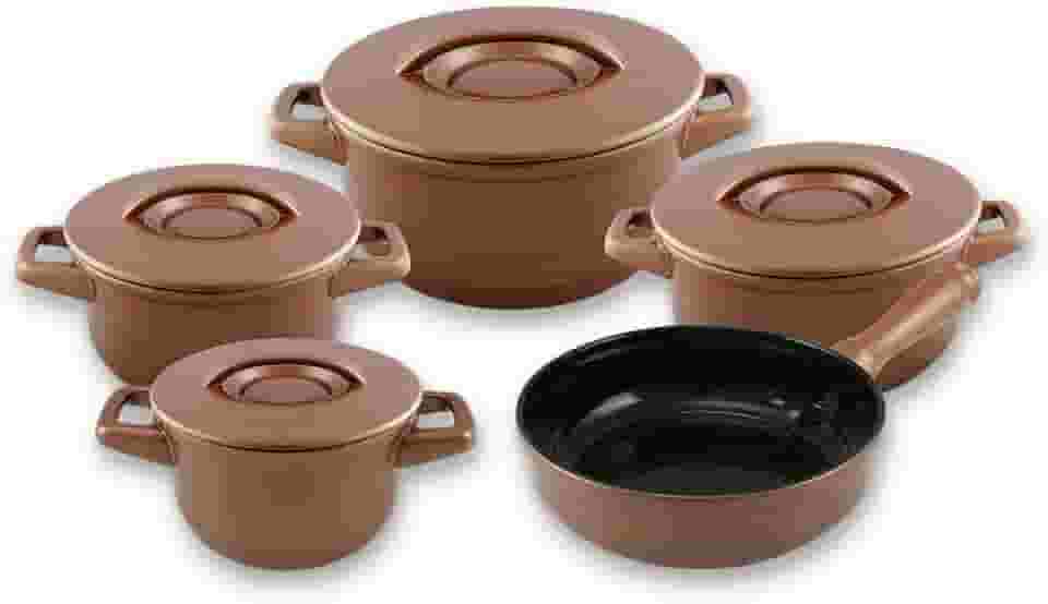 Ceraflame Conjunto Panelas de Cerâmica Duo+ Smart 5 Peças Cobre