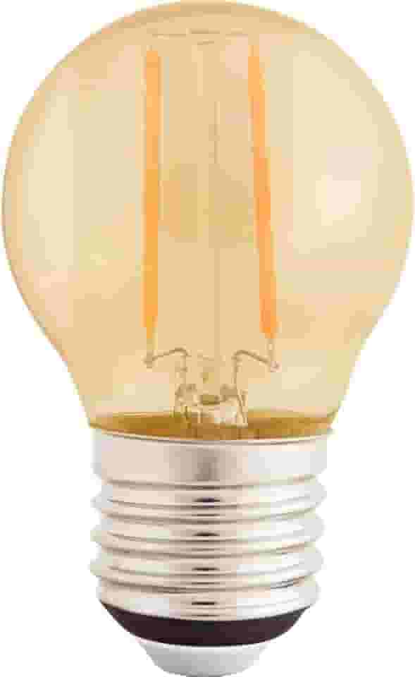 Tramontina Lâmpada LED de Filamento G45 4 W 2200 K luz Amarela​ Vintage Retrô em Vidro Âmbar