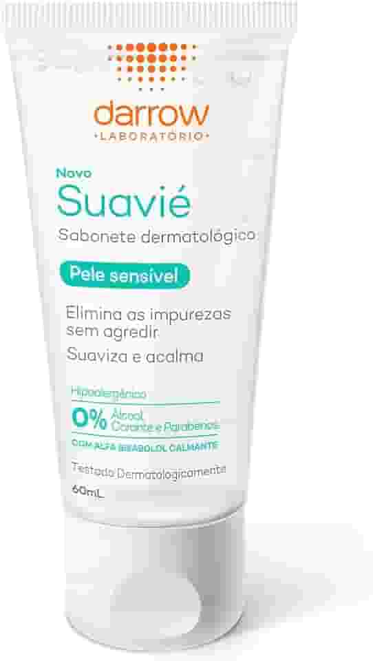 Darrow Suavié Sabonete Líquido Dermatológico com Alfa Bisabolol e Aloe Vera que Limpa Suavemente, Hidrata e Acalma Peles Sensíveis, 60ml